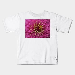 zinnia flower bloom in pink Kids T-Shirt